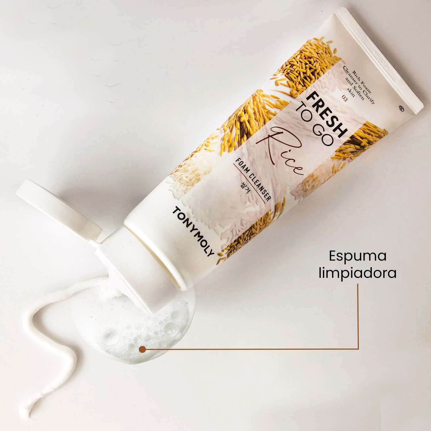 FRESH TO GO RICE FOAM CLEANSER (ESPUMA LIMPIADORA ACLARANTE DE ARROZ)